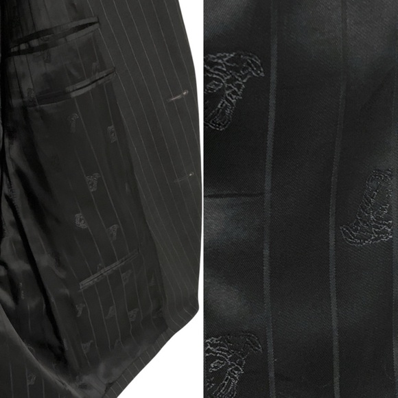 Versace Collection Wool Pinstripe Blazer - Picture 10 of 16